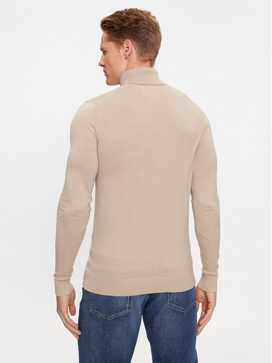 Calvin Klein Jeans Calvin Klein Jeans Bluză cu gât J30J324325 Bej Slim Fit
