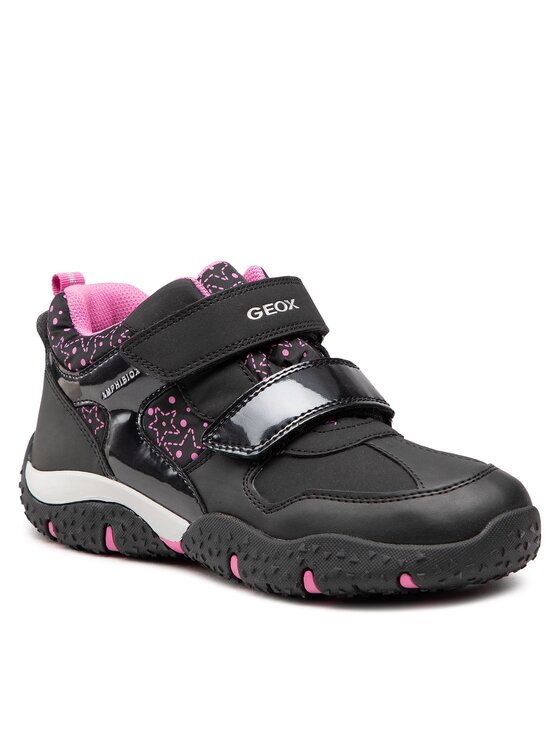 Baskets Geox Fille Baltic Girl - Semelle Respirante, Scratch, Imperméable, Taille 25 Et Autres