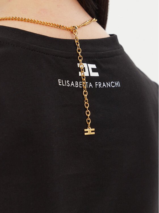 Elisabetta Franchi Elisabetta Franchi T-krekls MA-006-51E2 Melns Regular Fit