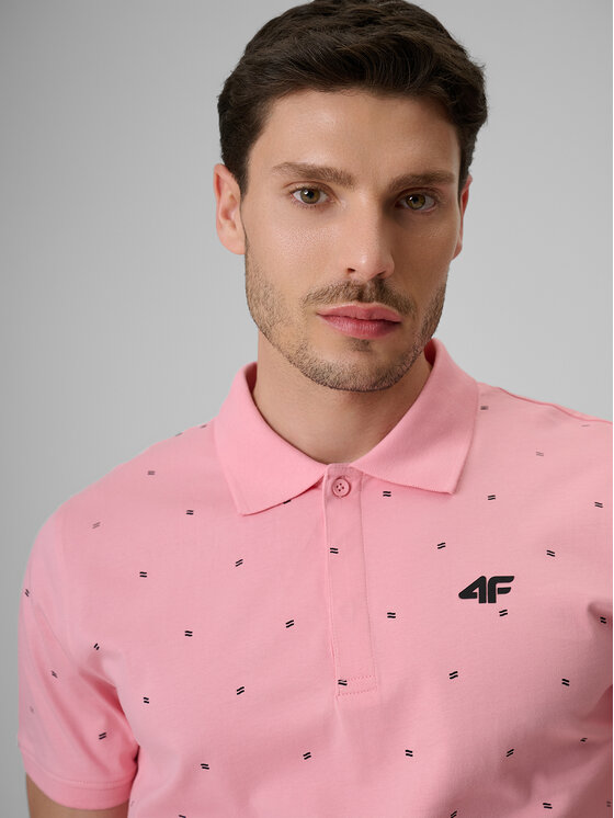 4F 4F Polo COMMERCIAL Różowy jasny Regular Fit