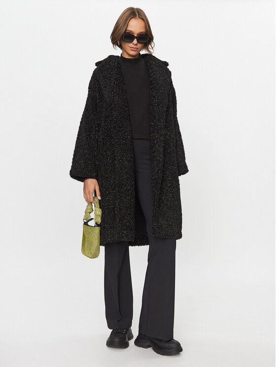 Deha Deha Cappotto in shearling D93551 Nero Regular Fit