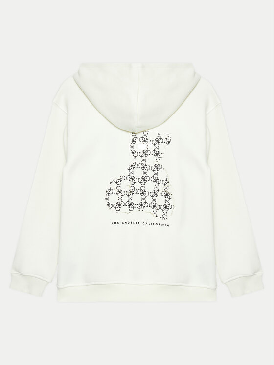 Guess Guess Mikina J4BQ29 KCHX0 Biela Relaxed Fit