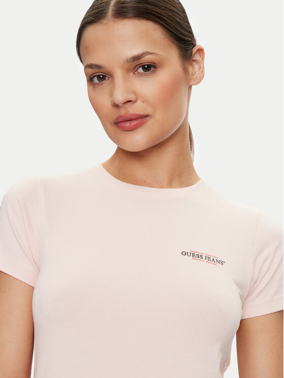 Guess Jeans Guess Jeans T-shirt W4YI02 J1314 Rosa Slim Fit