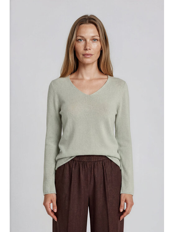 Fobya Fobya Bluzka F3035 Zielony jasny Basic Fit