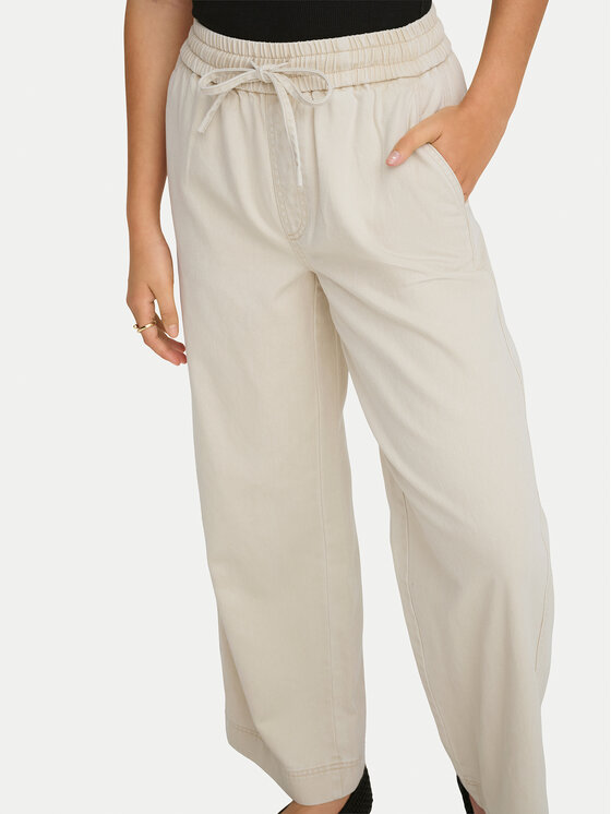 ONLY ONLY Spodnie materiałowe Maisa 15367380 Beżowy Wide Leg