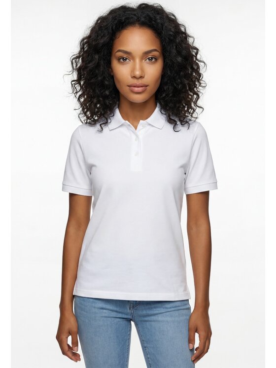 Pako Lorente Pako Lorente Polo B24WH-TX-002 Biały Classic Fit