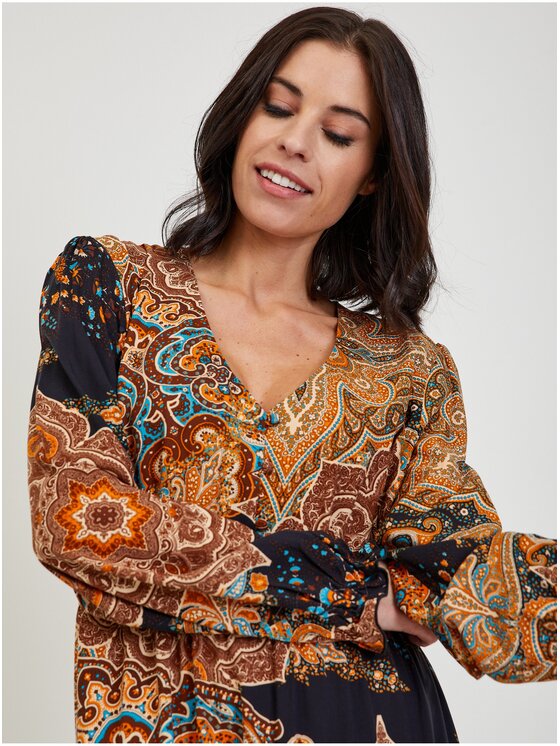 Orsay Orsay Sukienka 471689-142000__42 Brązowy Regular Fit
