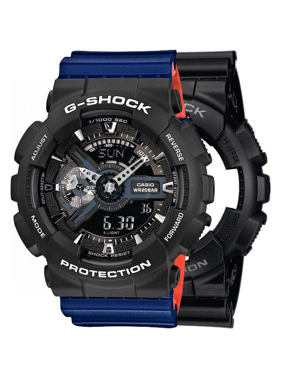 Casio Casio Zegarek SET GA-110-1BER + BEZEL 10508136 + PASEK 10527467 Czarny