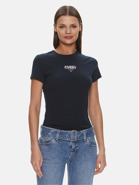 T-Shirt Tommy Jeans, Größe XXS Dunkelblau Essential DW0DW17839