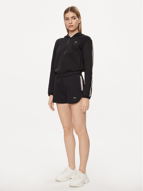 Guess Guess Шорти от плат Kiara V4GD16 FL04P Черен Regular Fit