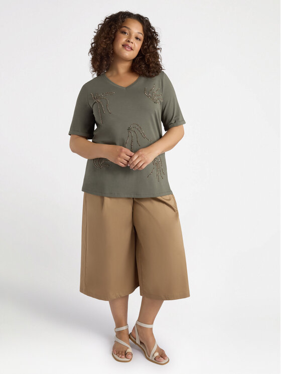 Fiorella Rubino Fiorella Rubino T-shirt G363L008112N035 Verde Regular Fit