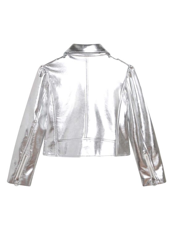 MICHAEL KORS KIDS MICHAEL KORS KIDS Geacă din imitație de piele R16123 S Argintiu Regular Fit