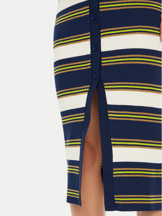 Lacoste Lacoste Džemper haljina EF2554 Tamnoplava Slim Fit