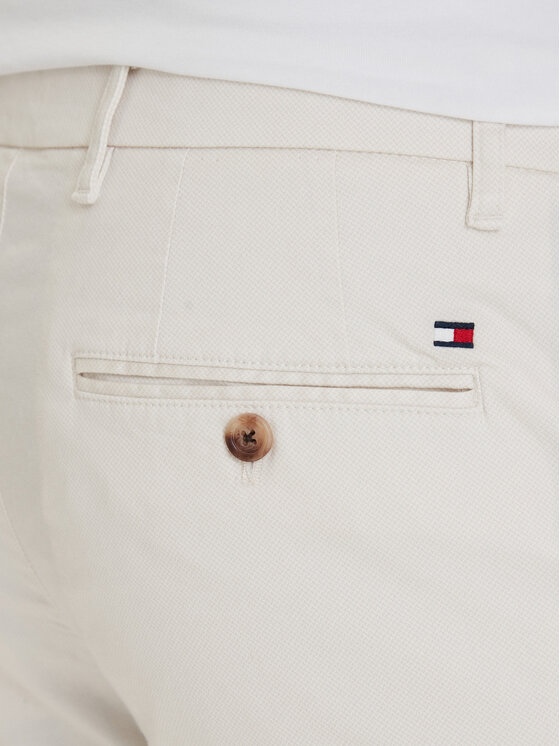 Tommy Hilfiger Tommy Hilfiger Chino kalhoty Denton MW0MW41923 Écru Straight Fit