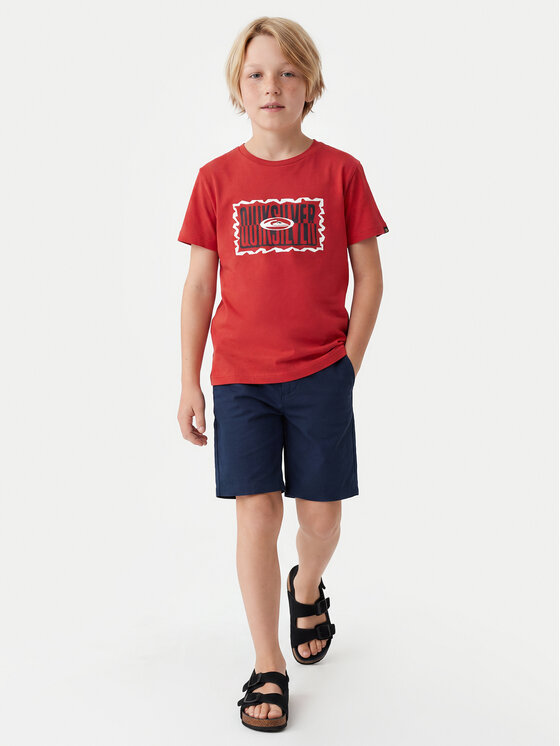 Quiksilver Quiksilver T-Shirt Ev Gotam Foam EQKZT03568 Červená Regular Fit
