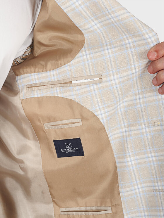 Evenemen Evenemen Marynarka GUSTAVO Beżowy Slim Fit