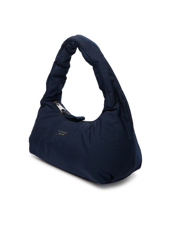 Tommy Jeans Tommy Jeans Handtasche Metal Logo Padded Strap Shoulder Bag AW0AW18583 Dunkelblau