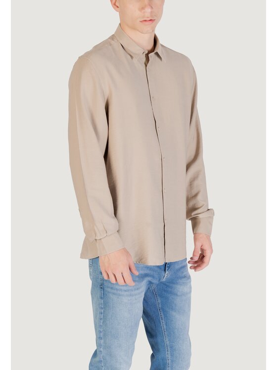 Antony Morato Antony Morato Camicia SHIRT NAPOLI REGULAR FIT Beige Regular Fit