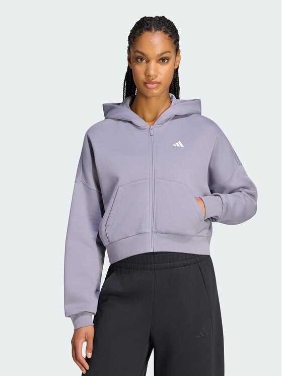adidas adidas Bluza 170174 Fioletowy Loose Fit