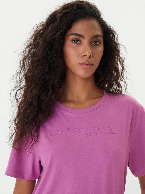 Kappa Kappa T-Shirt Frega 351M1KW Fioletowy Regular Fit