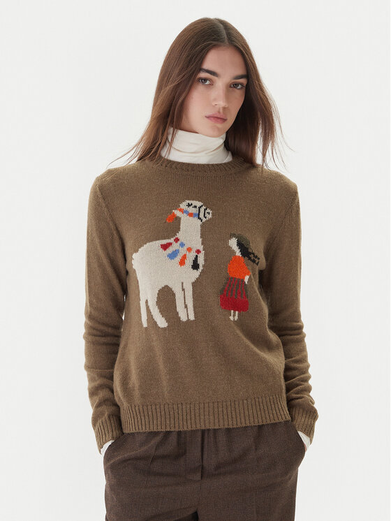 Weekend Max Mara Weekend Max Mara Džemper Nitra 2525366292 Smeđa Regular Fit