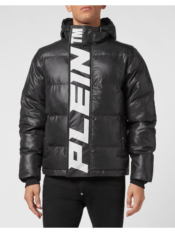 PHILIPP PLEIN PHILIPP PLEIN Vatovaná bunda 361 Černá Regular Fit