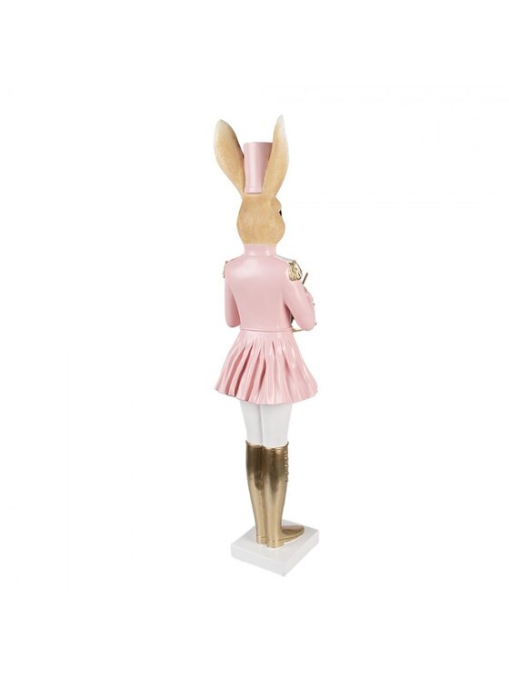 MIAhome MIAhome Figurka dziewczynka Królik w różowym mundurku 79 cm Kolorowy