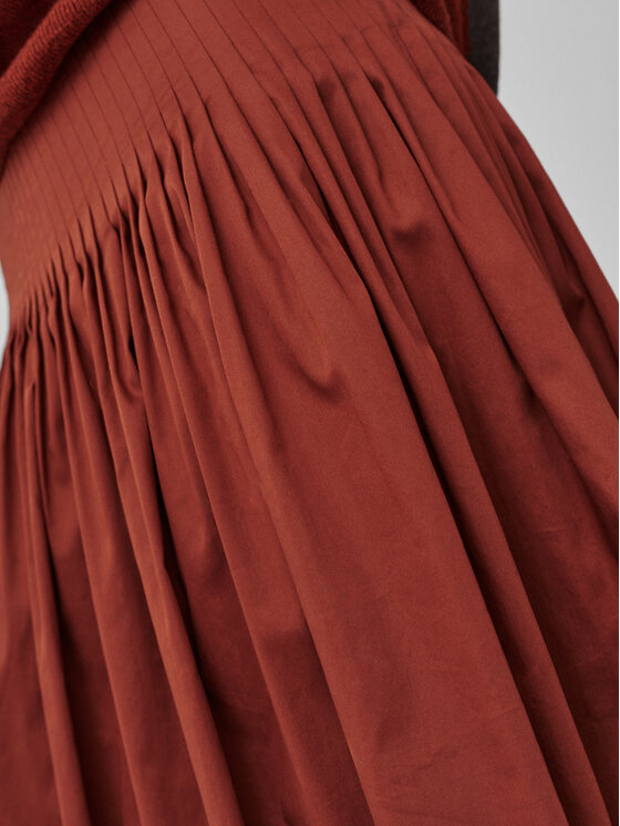 TATUUM TATUUM Spódnica midi BRITI Czerwony Flare Fit