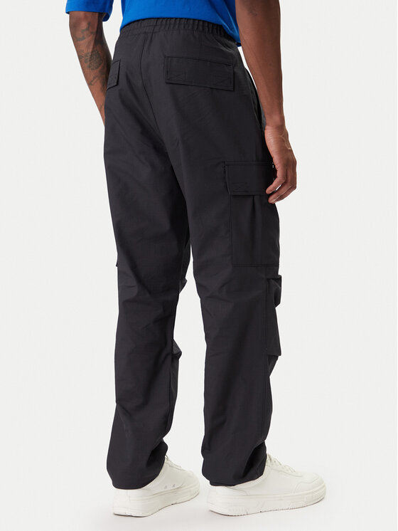 HUGO HUGO Bavlnené nohavice Gadic242 50545643 Čierna Relaxed Fit