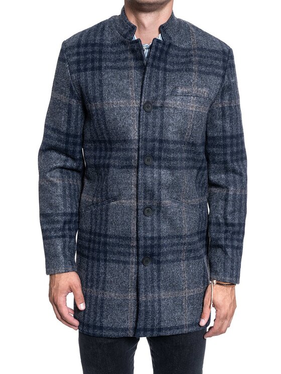 Only & Sons Only & Sons Cappotto ONSWILBURT CHECK COAT BOX Grigio Regular Fit