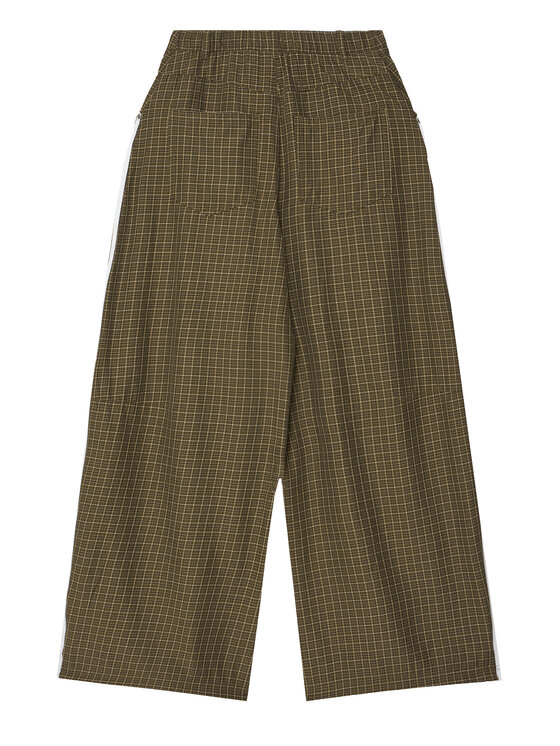 adidas adidas Medžiaginės kelnės Checks LE8308 Chaki Wide Leg