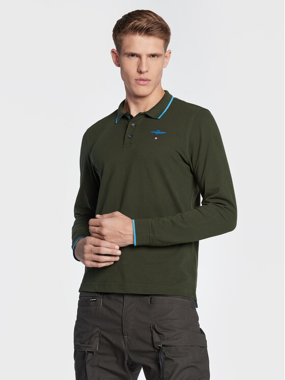 Aeronautica Militare Aeronautica Militare Polo 222PO1653P82 Πράσινο Regular Fit