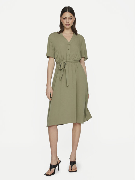 Vila Vila Rochie tip cămașă Moashly 14089260 Verde Regular Fit