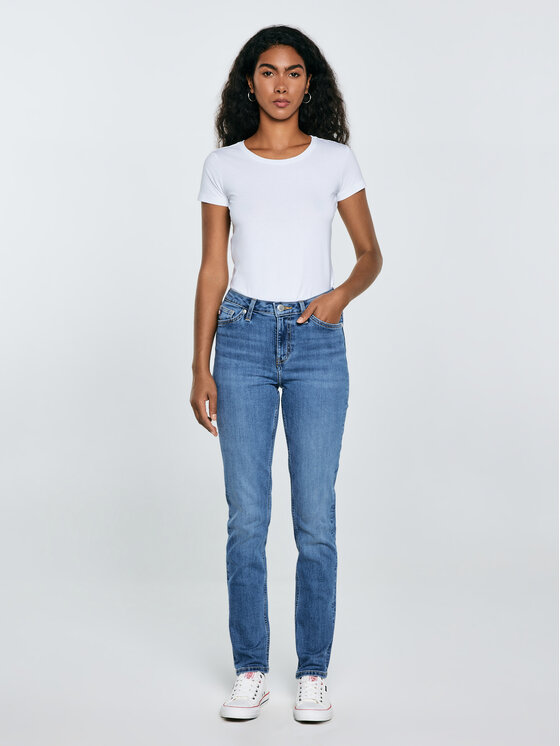 BIG STAR BIG STAR Jeansy KATRINA HIGH WAIST Niebieski Slim Fit