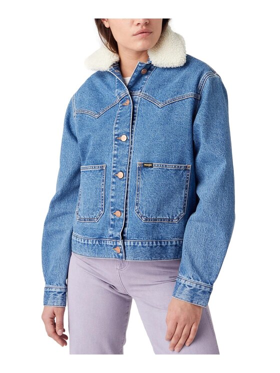 Wrangler Wrangler Kurtka jeansowa 112321132 Niebieski Regular Fit