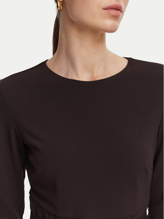 Rinascimento Rinascimento Koktejlové šaty CFC0131140003 Tmavo hnedá Regular Fit
