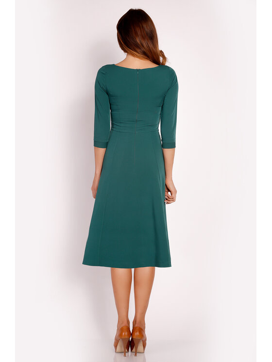 Awama Awama Koktejlové šaty L014 Zelená Basic Fit