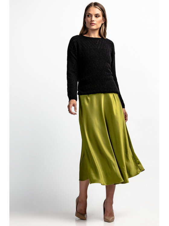 Fobya Fobya Sweter F1894 Czarny Basic Fit
