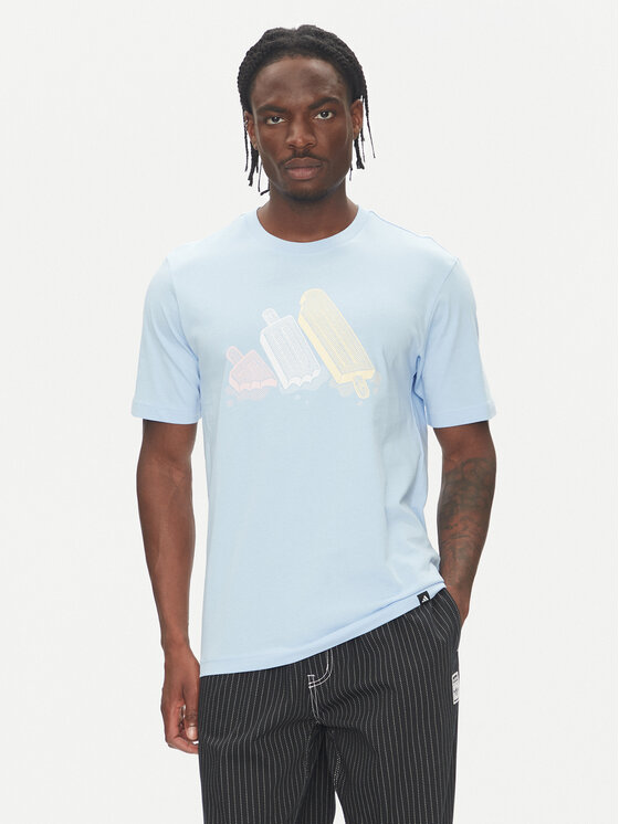 adidas adidas T-shirt Lounge Ice Graphic JJ4019 Blu Regular Fit