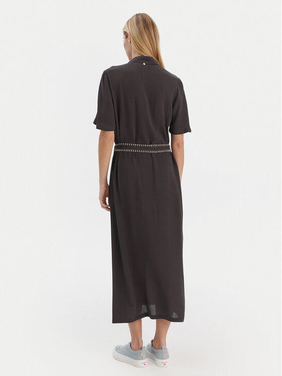 Roxy Roxy Košilové šaty Island Escape Solid ERJWD03884 Šedá Regular Fit