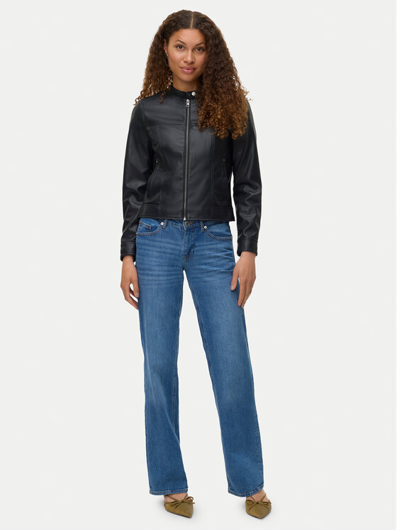 Vero Moda Vero Moda Μπουφάν από απομίμηση δέρματος Amanda 10331229 Μαύρο Regular Fit