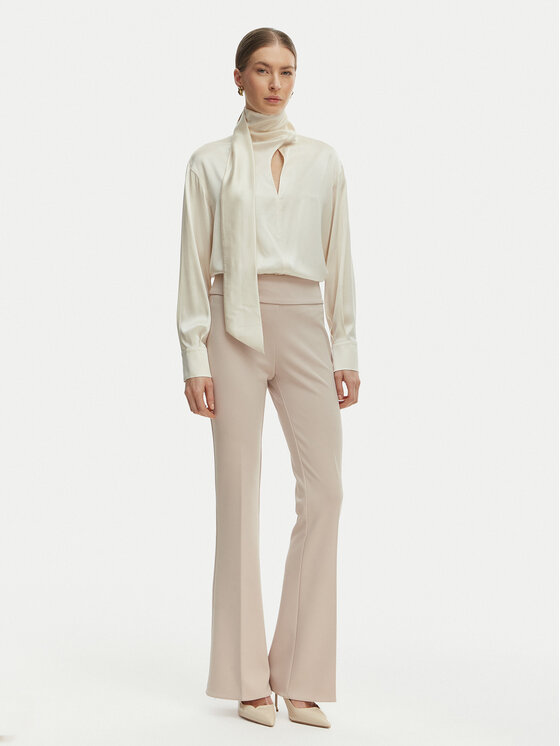 Rinascimento Rinascimento Hlače CFC0127875003 Bež Straight Fit