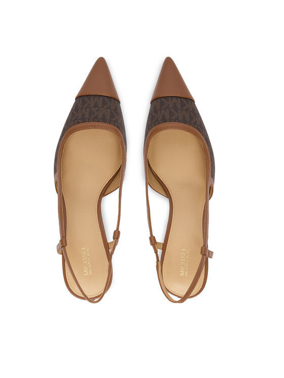MICHAEL Michael Kors MICHAEL Michael Kors Salonke Alora Toe Cao Mid Sling 40R6AOMS1B Smeđa