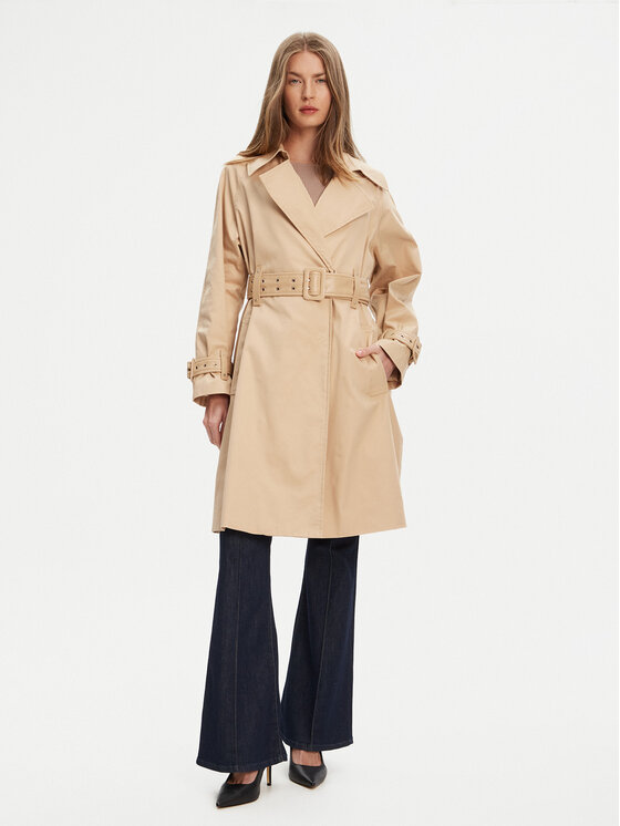 Guess Guess Trenčkot W5YL02 WHDF1 Béžová Regular Fit