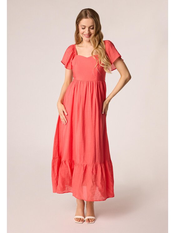 QUIOSQUE Každodenné šaty QUIOSQUE 4UD007600 Koralová Regular Fit