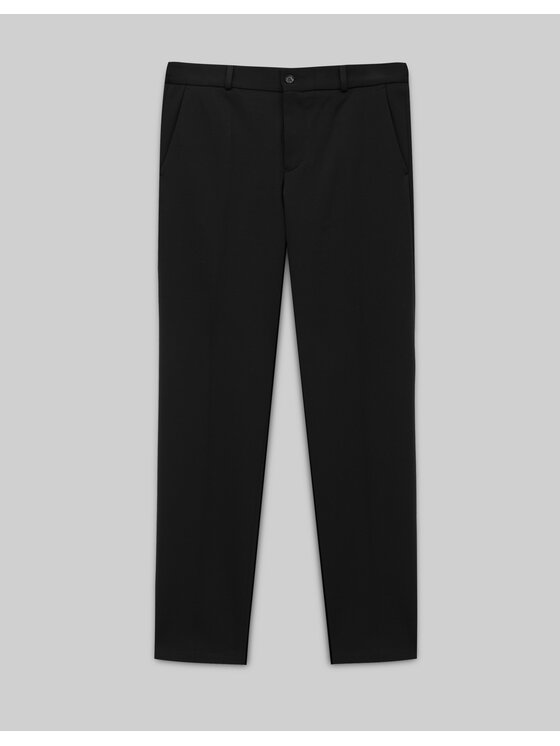 Borgio Borgio Spodnie garniturowe gavello_c Czarny Slim Fit