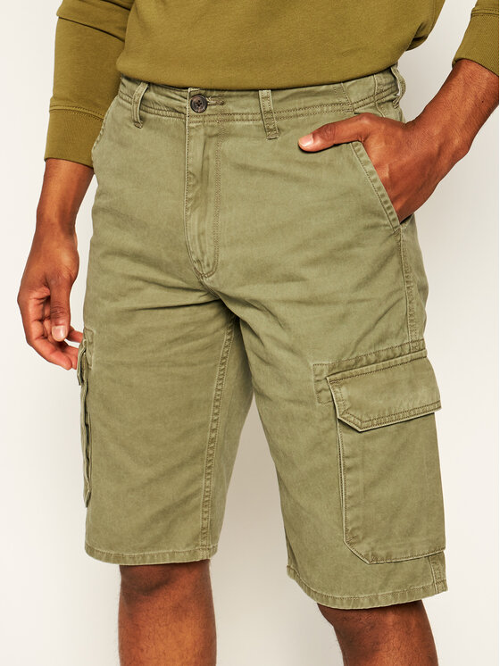 Wrangler Wrangler Pantaloncini di tessuto Cargo W15DKC275 112126786 Verde Regular Fit