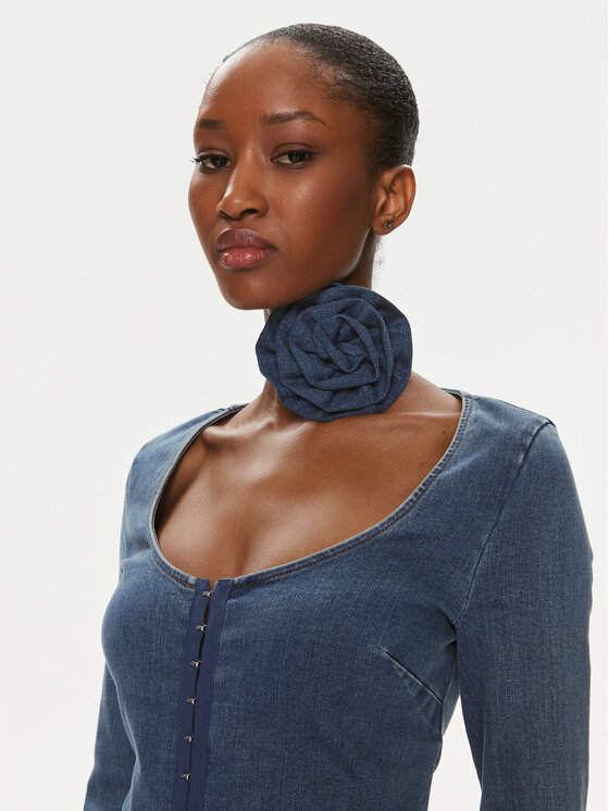 ROTATE ROTATE Джинсова сукня 1119351826 Голубий Slim Fit