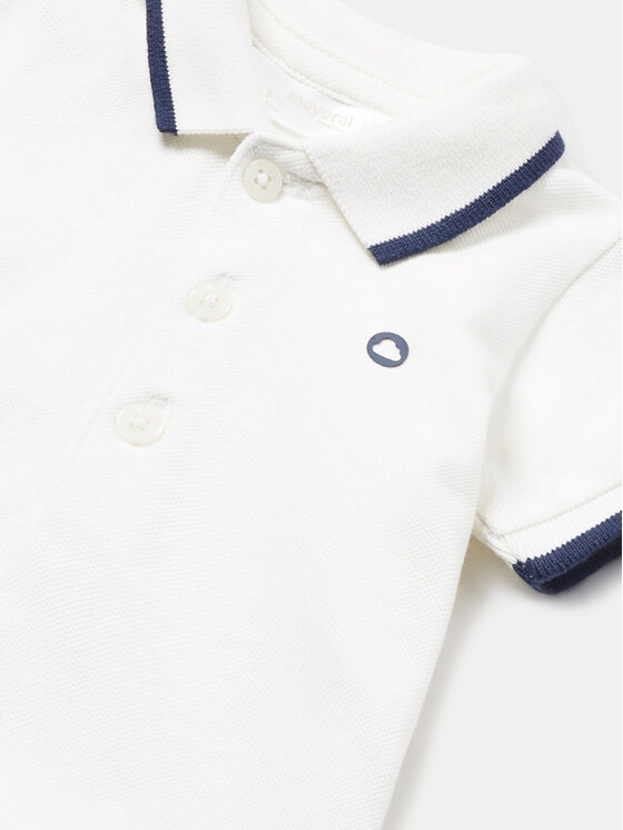 Mayoral Mayoral Polo 00190 Biały Regular Fit