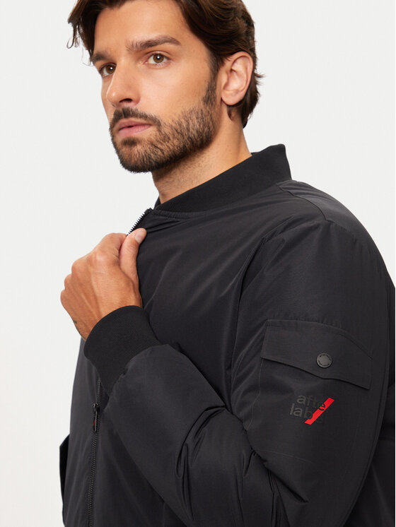 After Label After Label Kurtka bomber Francoforte A00005 Czarny Regular Fit